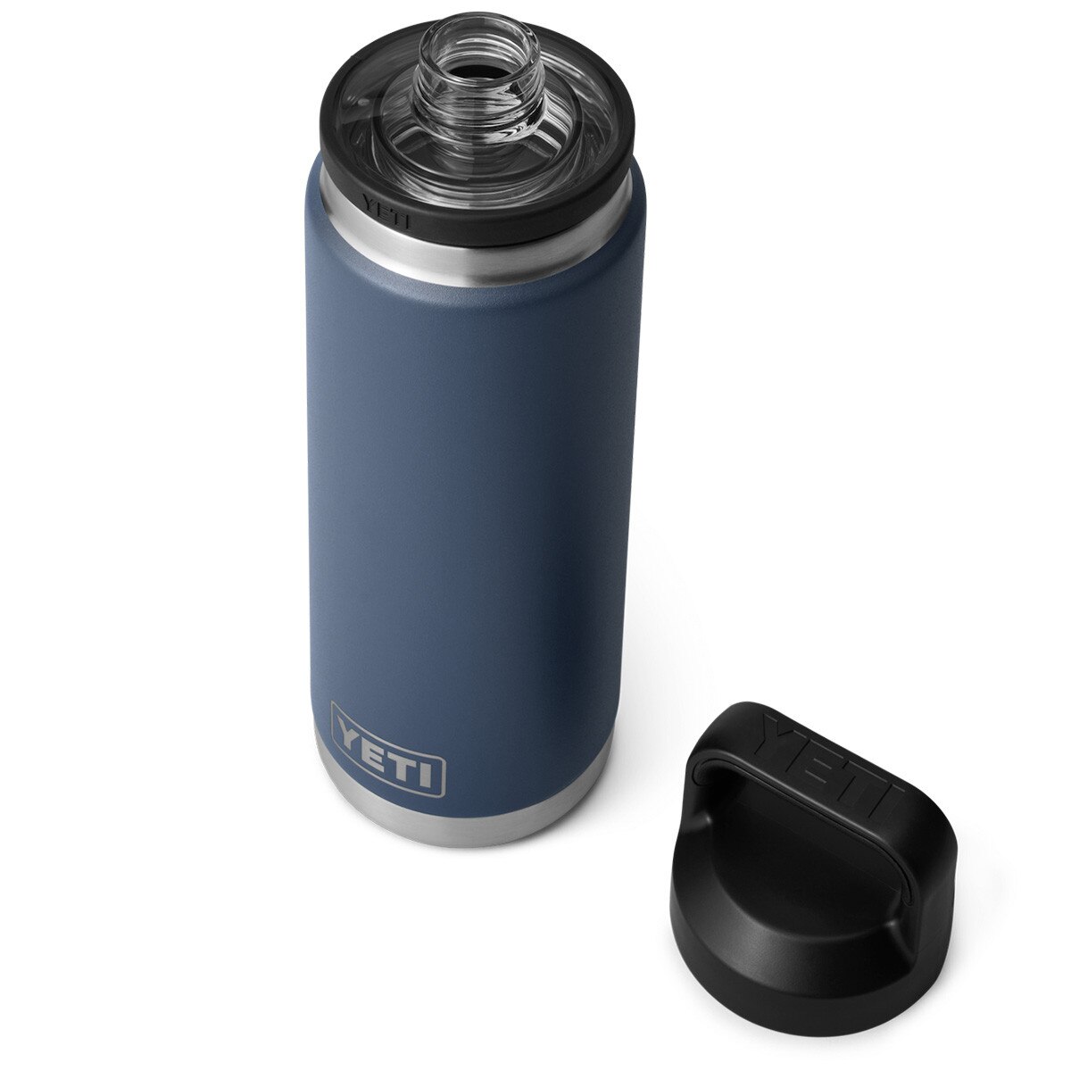 Yeti Rambler 26oz navy bottle with chug cap